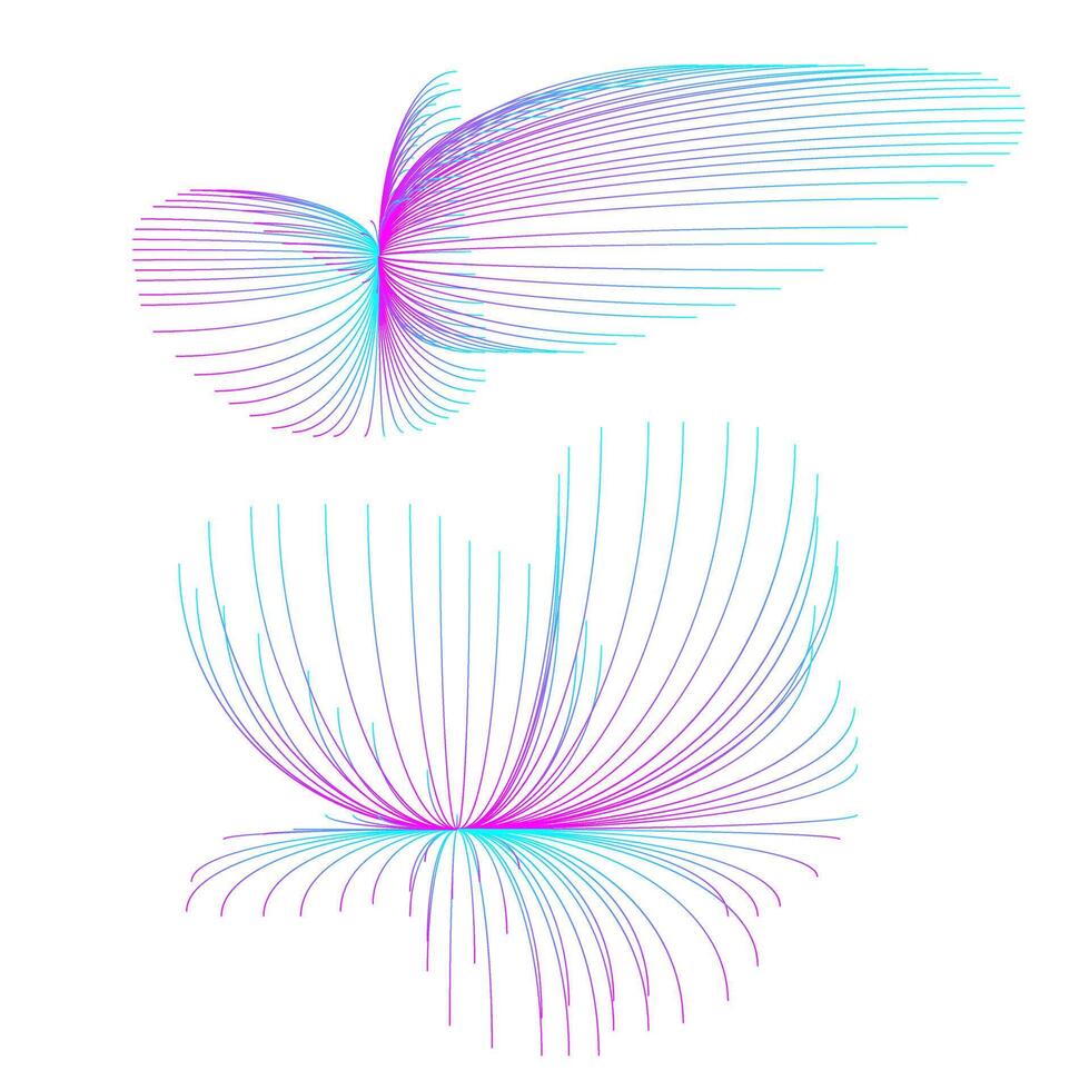 Hand drawn flat design simple flower outline sketch vector