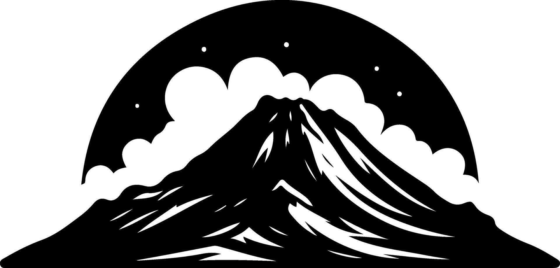 Collection of Mountain Silhouettes Clip Art vector