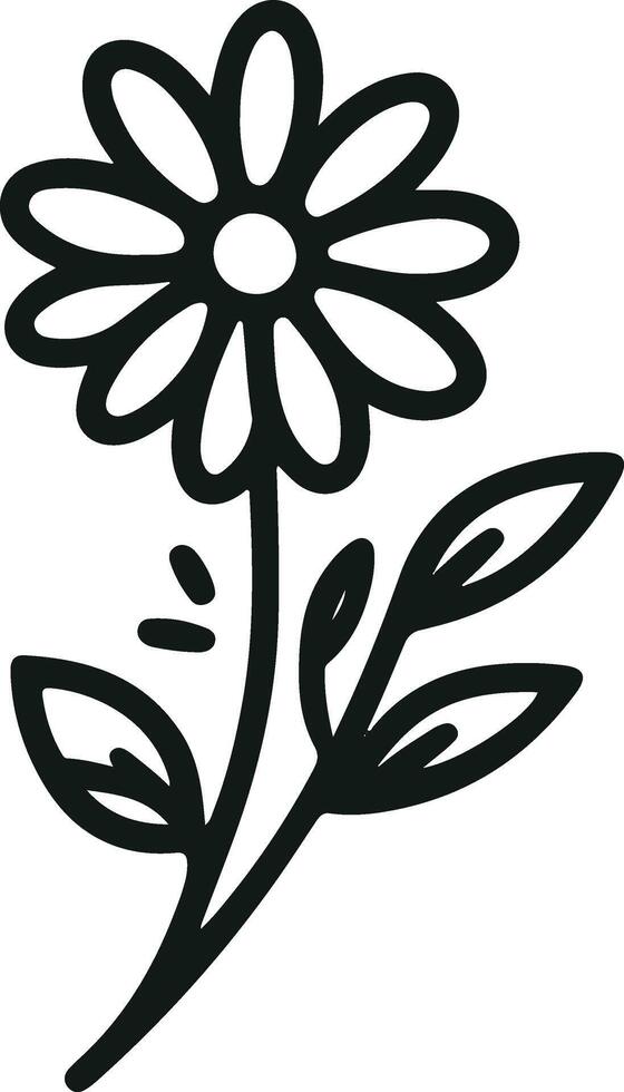 Beautiful rose line art sketch vector