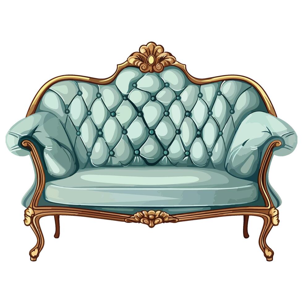 Luxurious classic sofa illustration vector