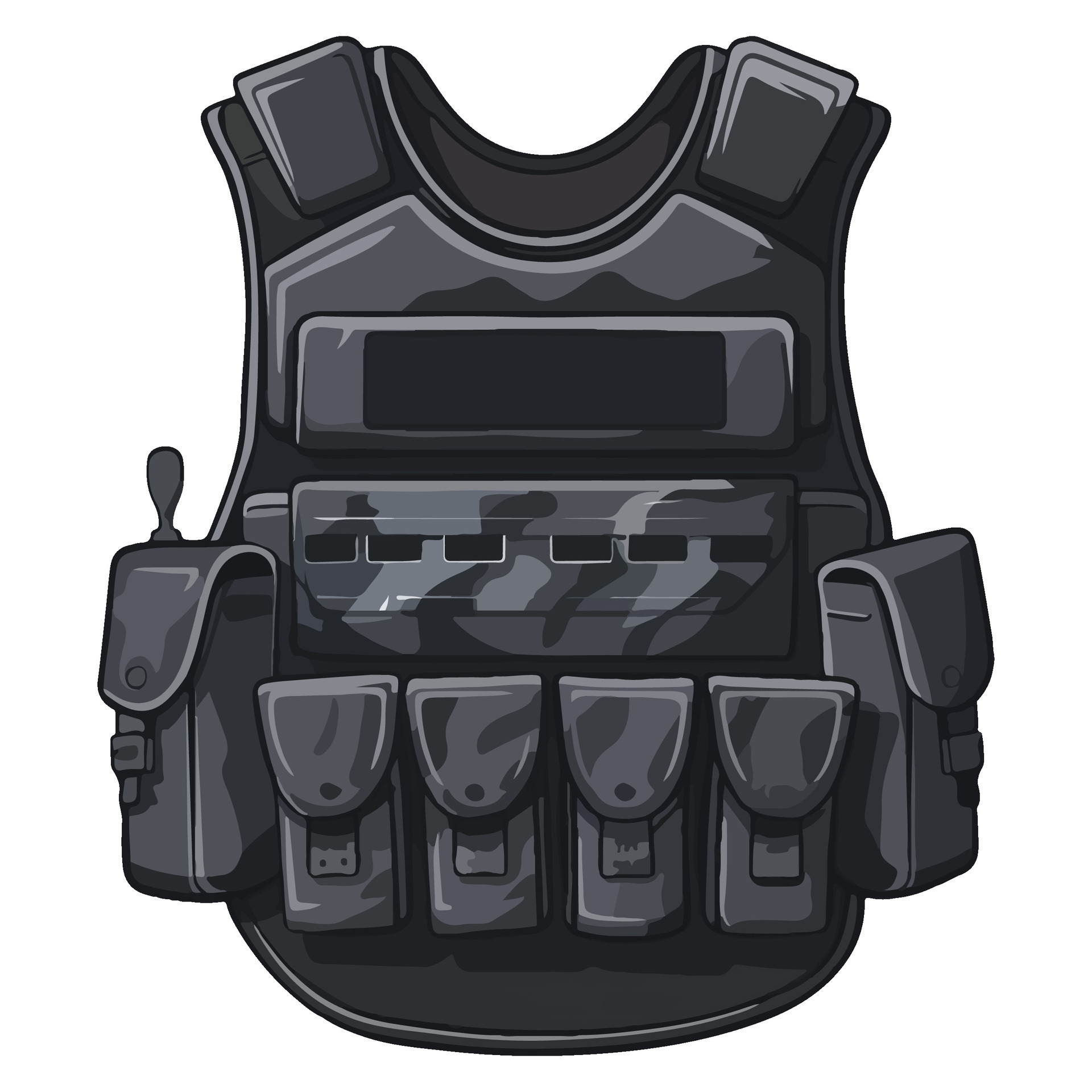 Police flak jackets or bulletproof vest illustration 47120688 Vector