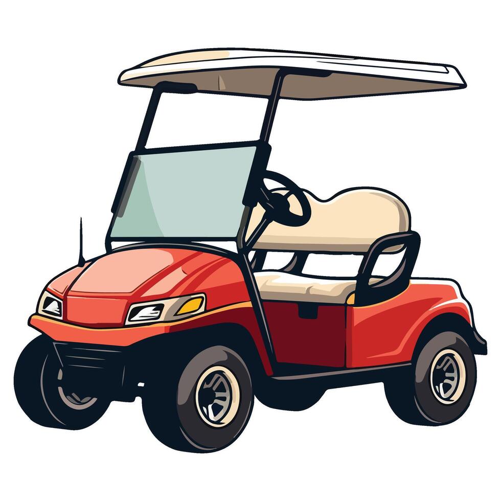 golf cart illustration vector