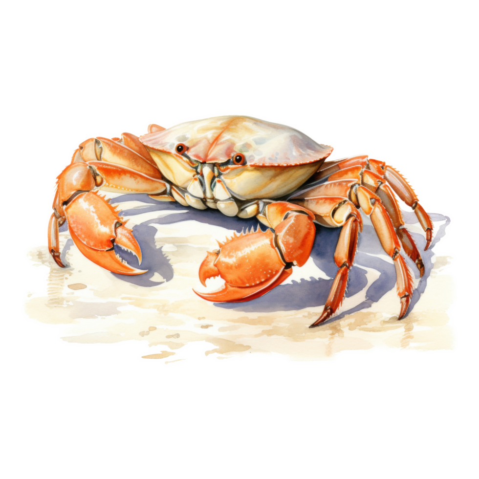 Crab, Animal Illustration. Watercolor Style png