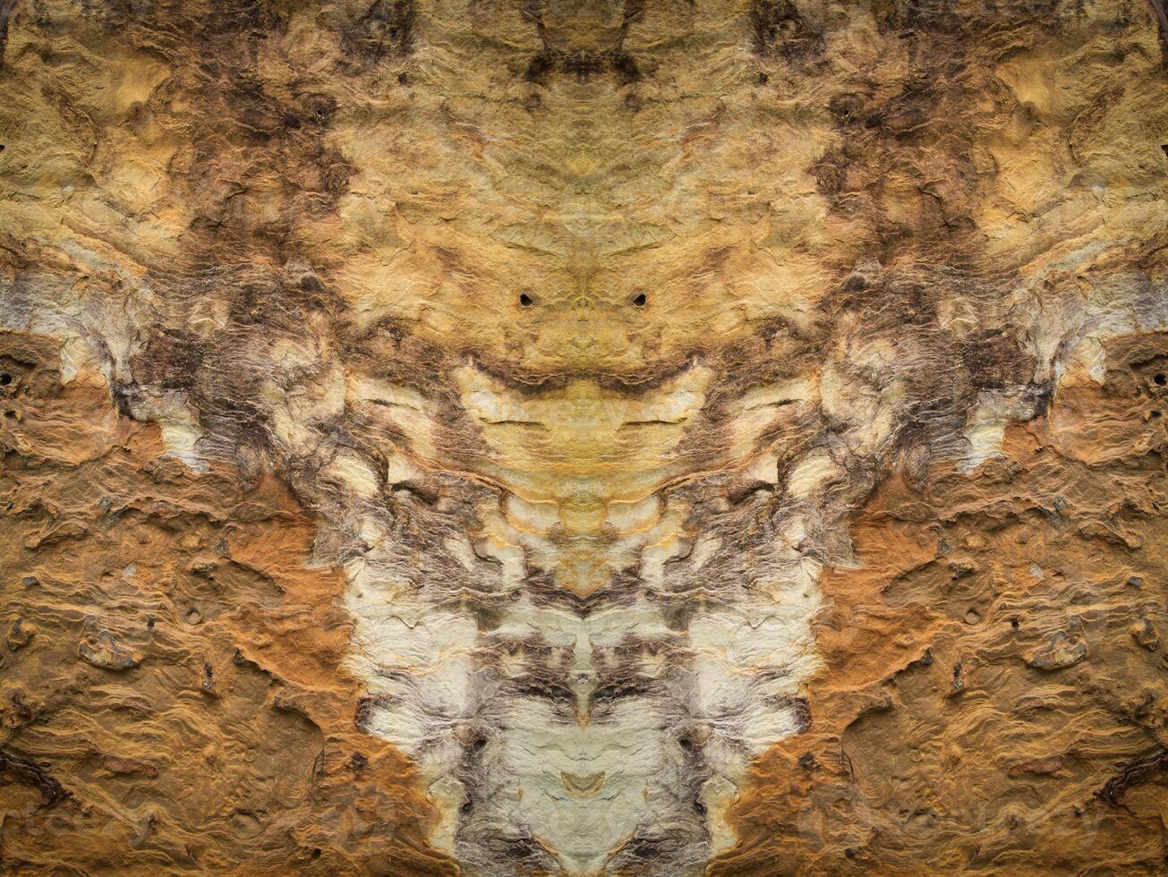 Stone texture wallpaper has a pattern on two equal sides. photo