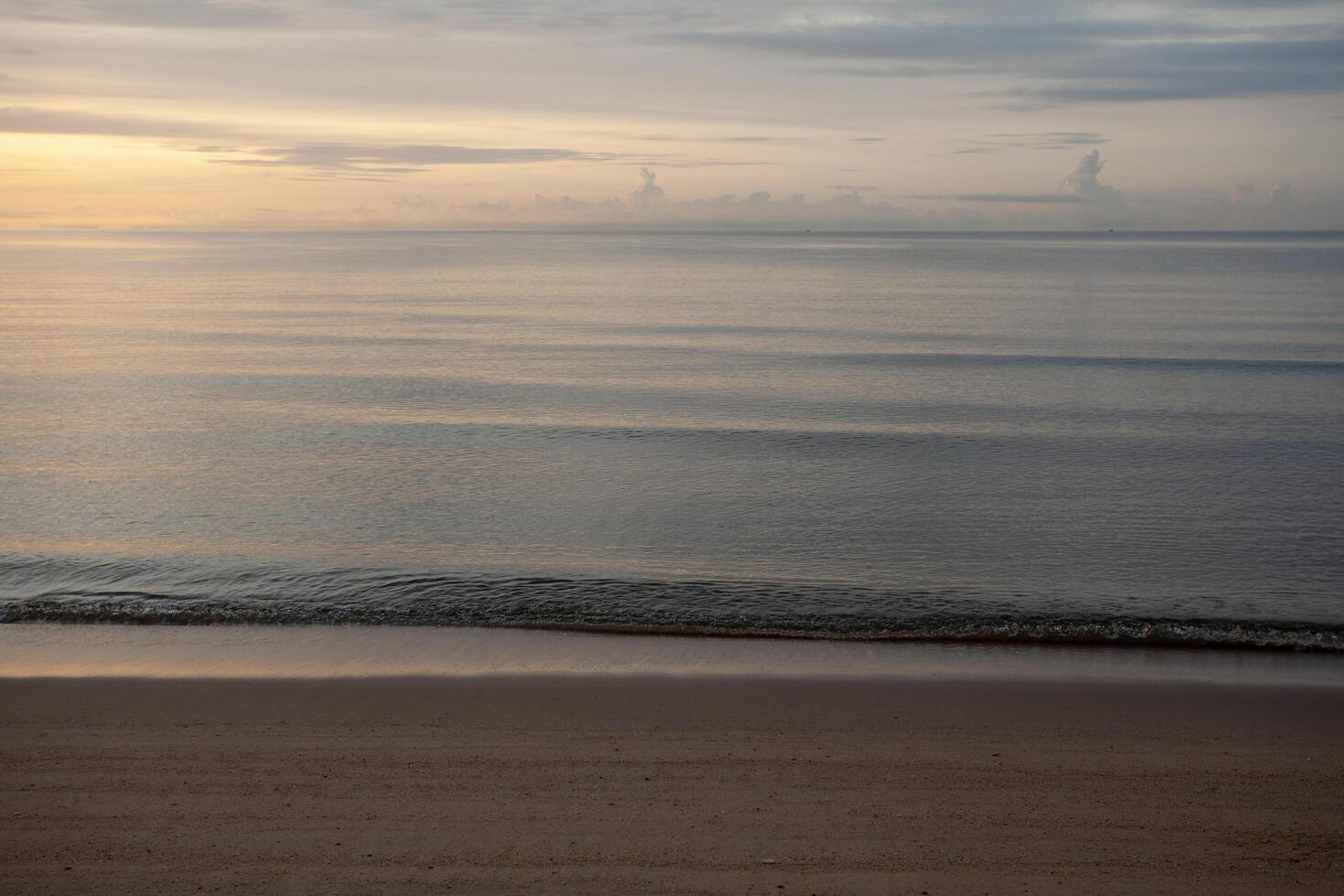 Sky, sea and beach at Thang Sai Beach, Thong Chai Subdistrict, Bang Saphan District Prachuap Khiri Khan Province photo