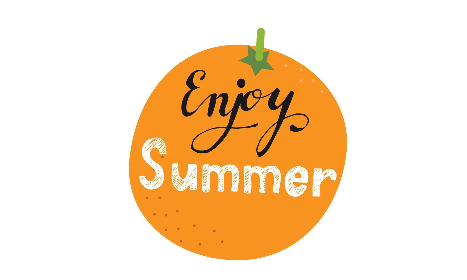 orange four summer cards with fruits and phrases. Beautiful posters for kids room or bedroom. Backgrounds with summer fruits. Hand drawn letters. vector