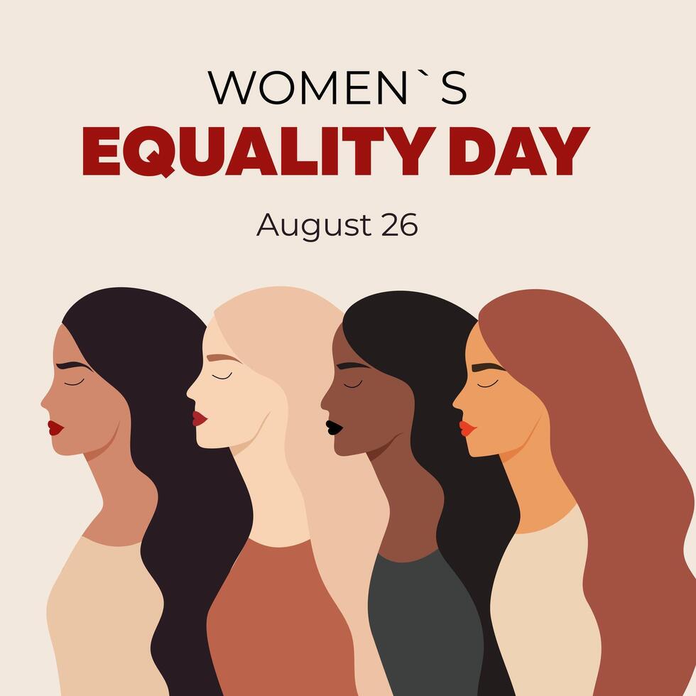 Women s Equality Day card vector