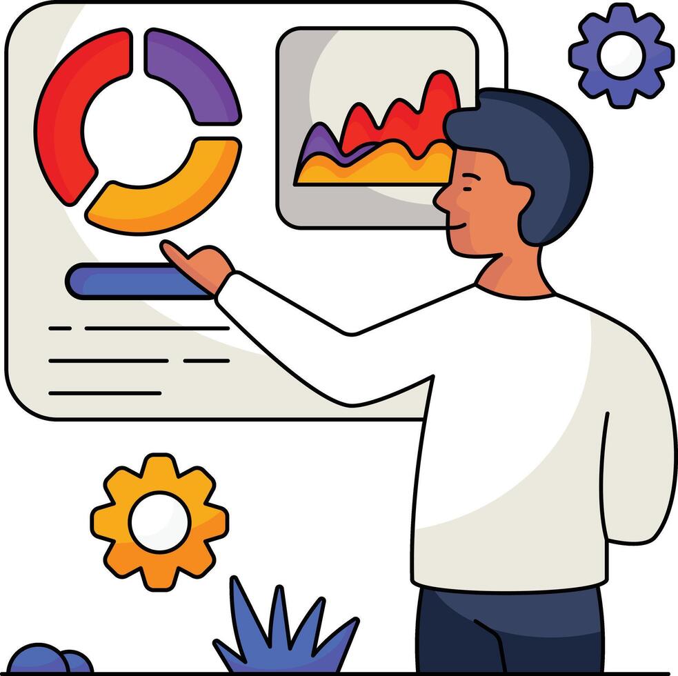 Business and Finance Concept Illustrations vector