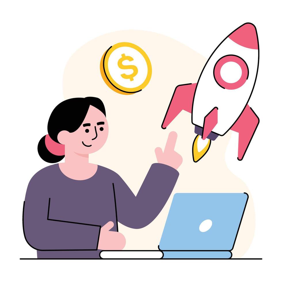 Business and Finance Concept Illustrations vector