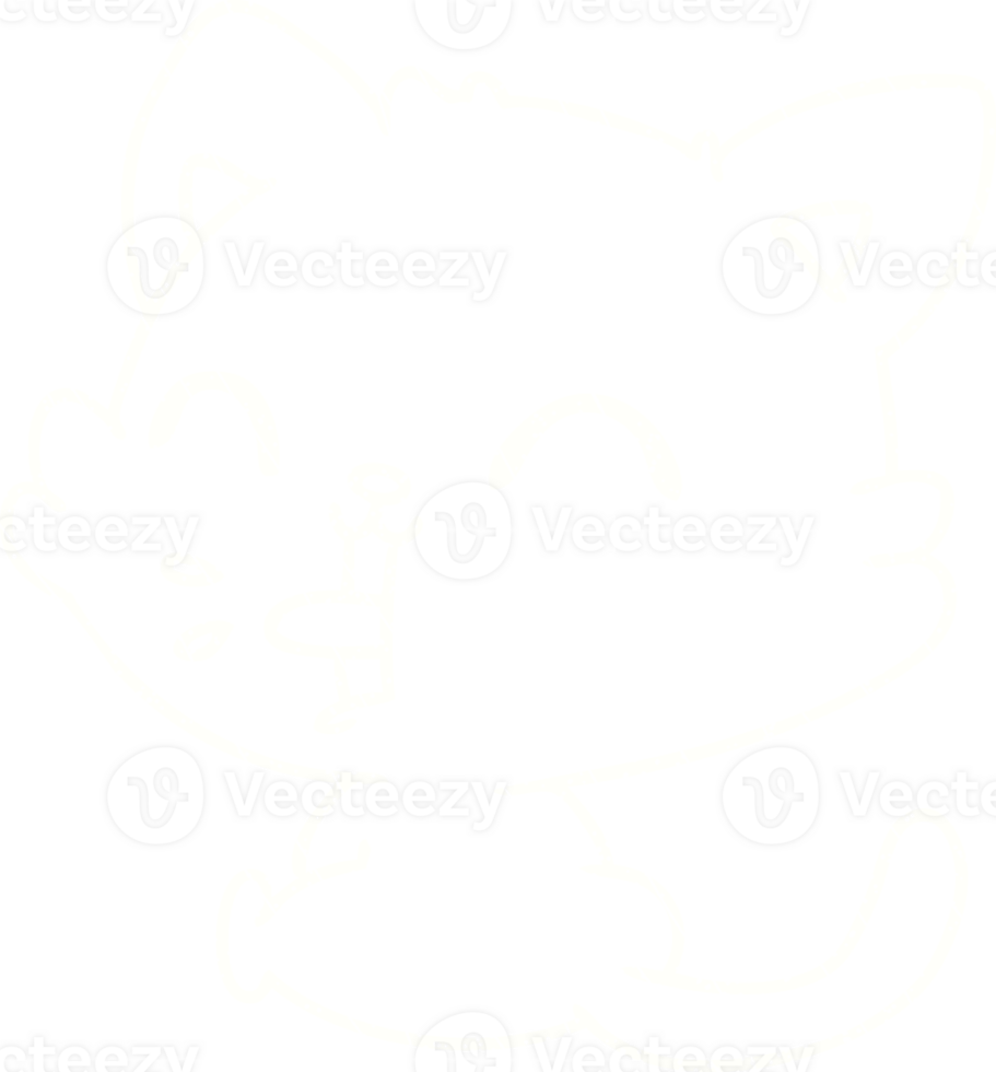 a cat drawing on a transparent background png