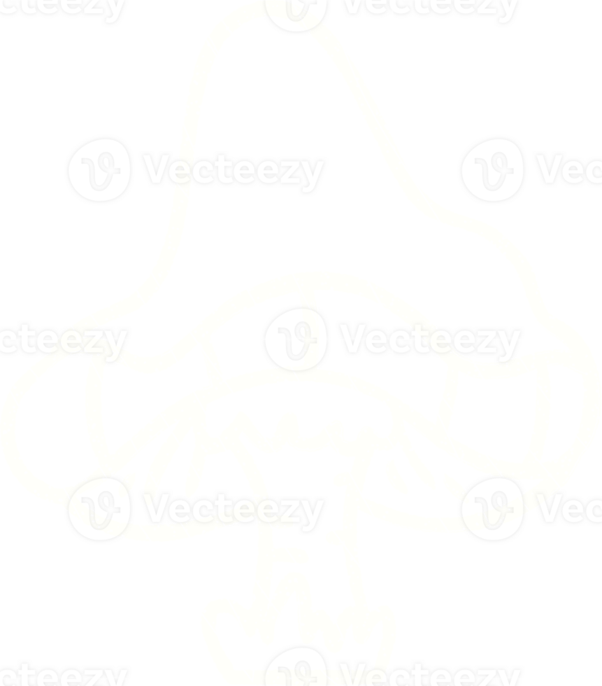 a drawing of a mushroom on a transparent background png