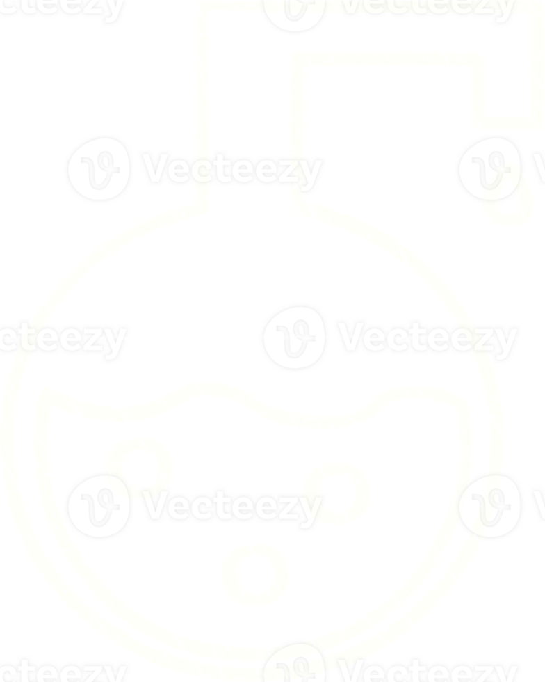 a white outline of a chemical flask png