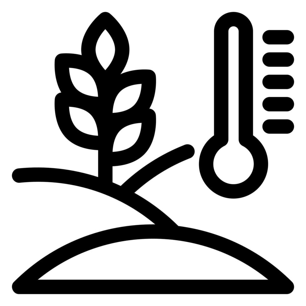 thermometer line icon isolated on white background vector