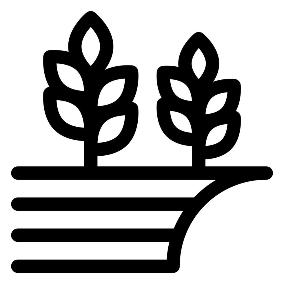 farming line icon isolated on white background vector