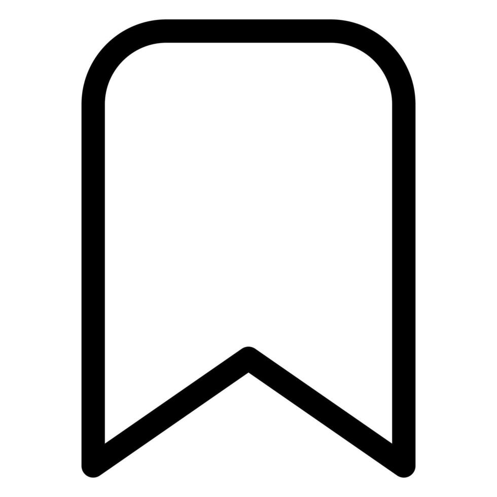 bookmark line icon isolated on white background vector