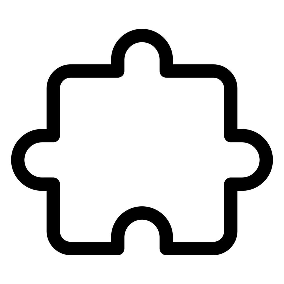 puzzle line icon isolated on white background vector