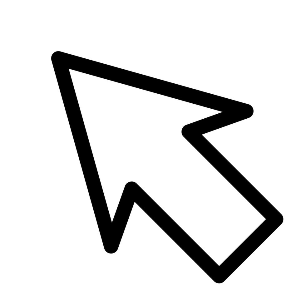 cursor line icon isolated on white background vector