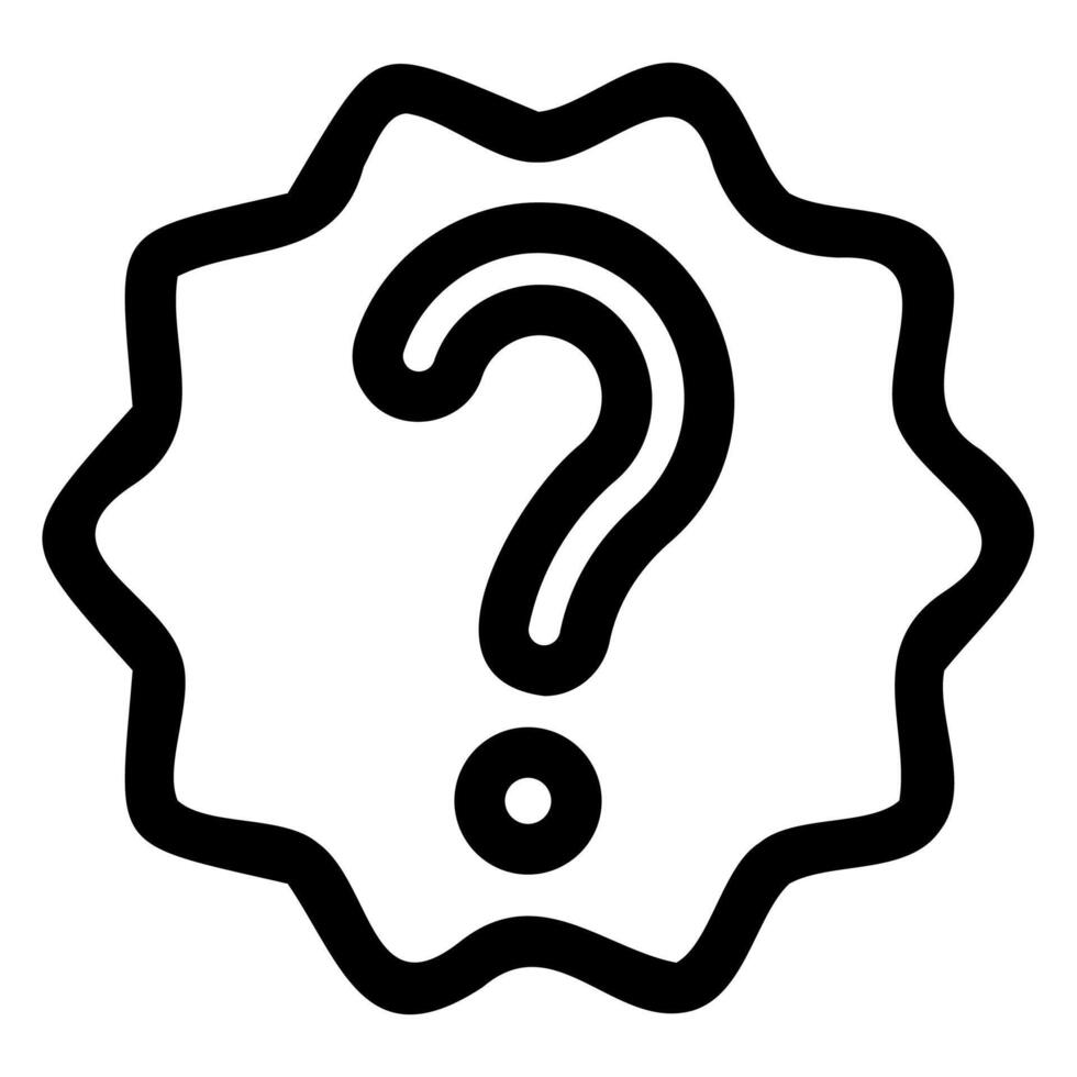 faq line icon isolated on white background vector