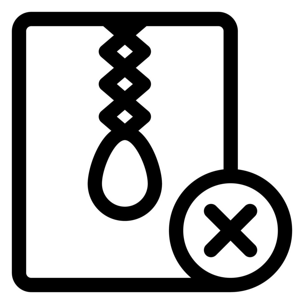 delete line icon illustration isolated on white background vector
