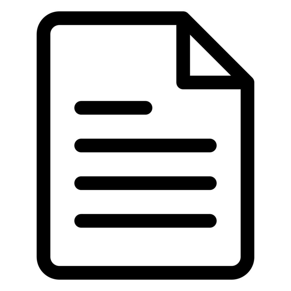 document line icon illustration isolated on white background vector