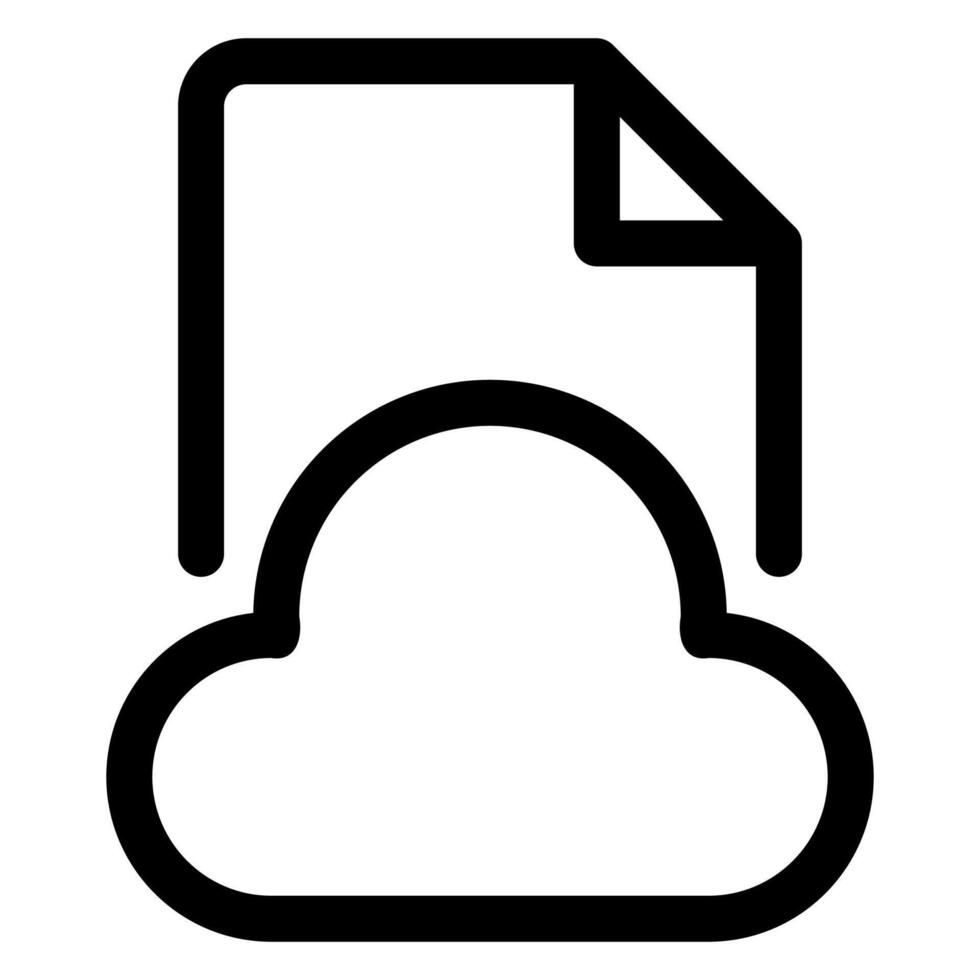 cloud line icon illustration isolated on white background vector
