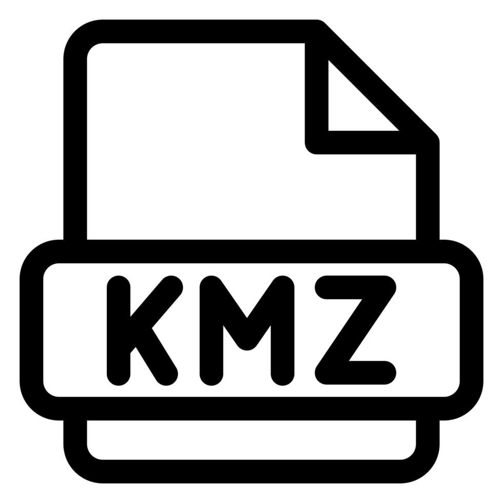 kmz line icon illustration isolated on white background vector