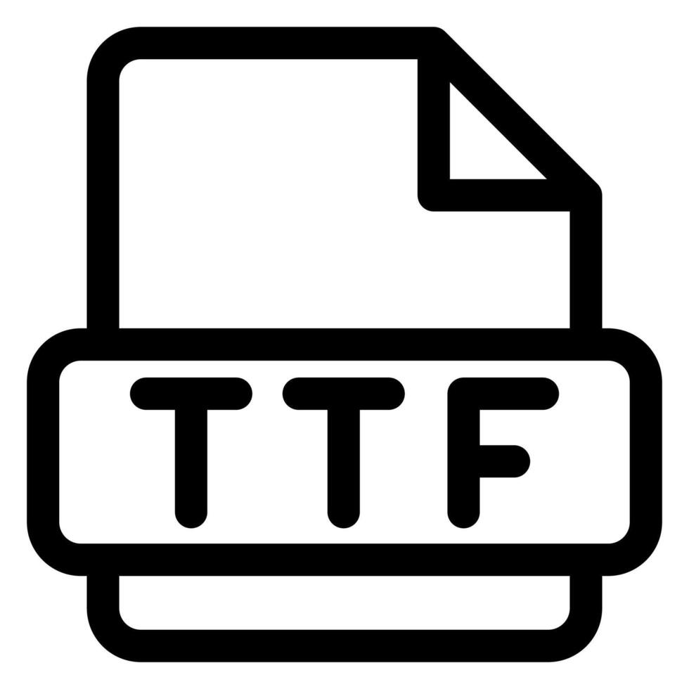 ttf line icon illustration isolated on white background vector