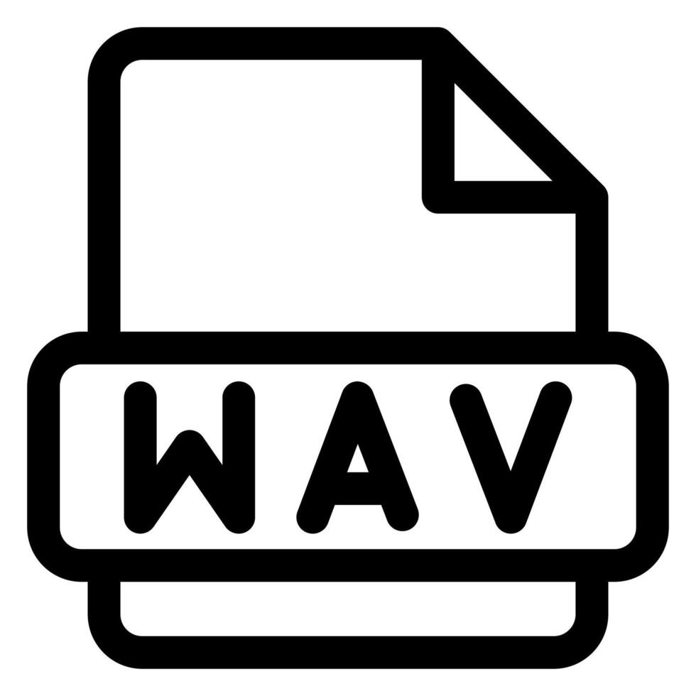 wav line icon illustration isolated on white background vector