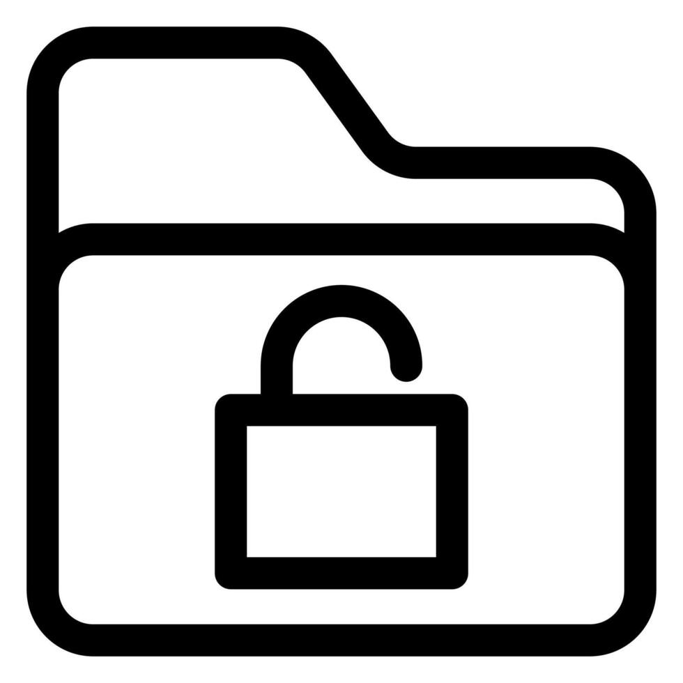 unlock line icon illustration isolated on white background vector