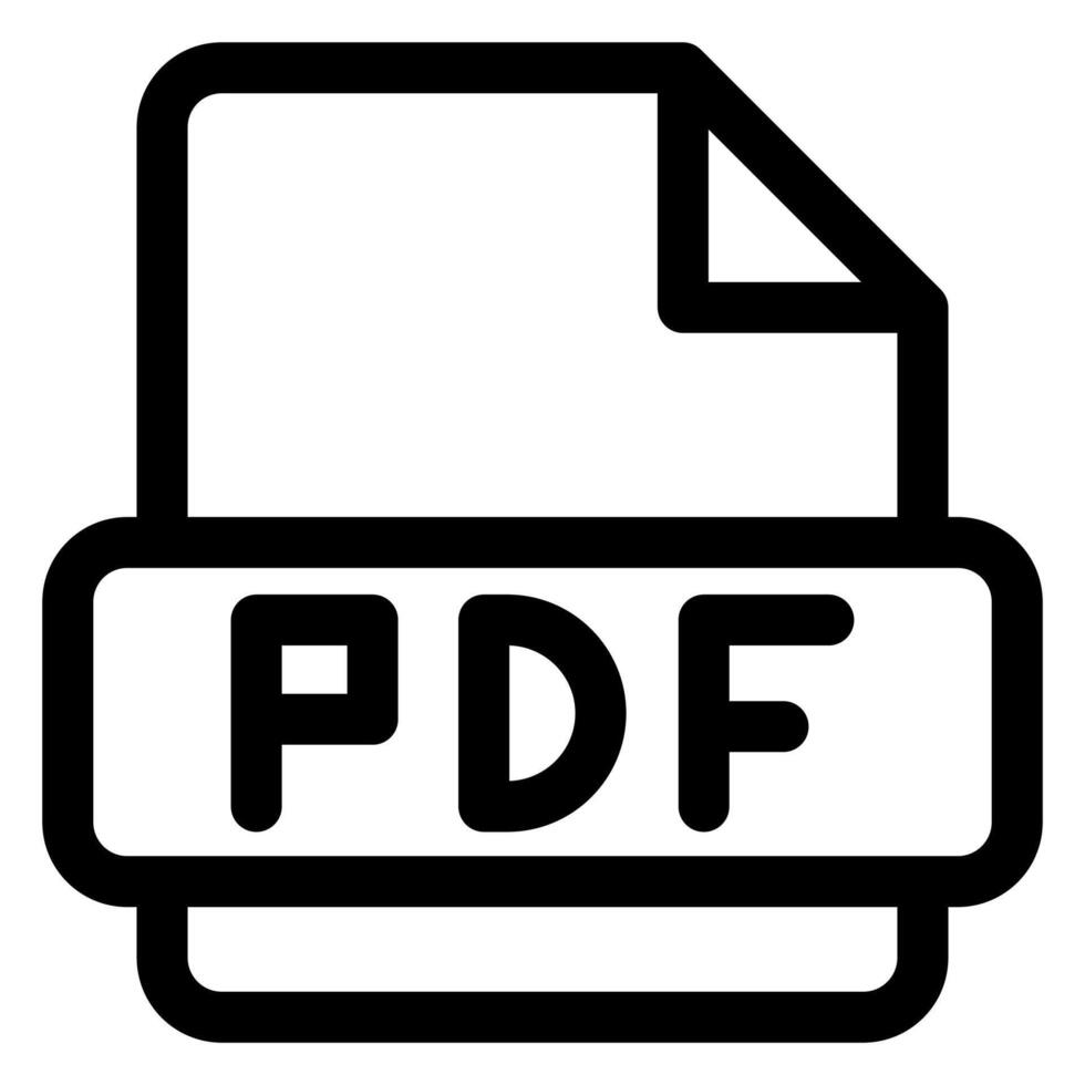 pdf line icon illustration isolated on white background vector