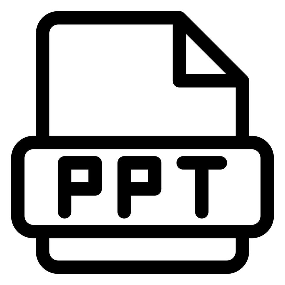 ppt line icon illustration isolated on white background vector