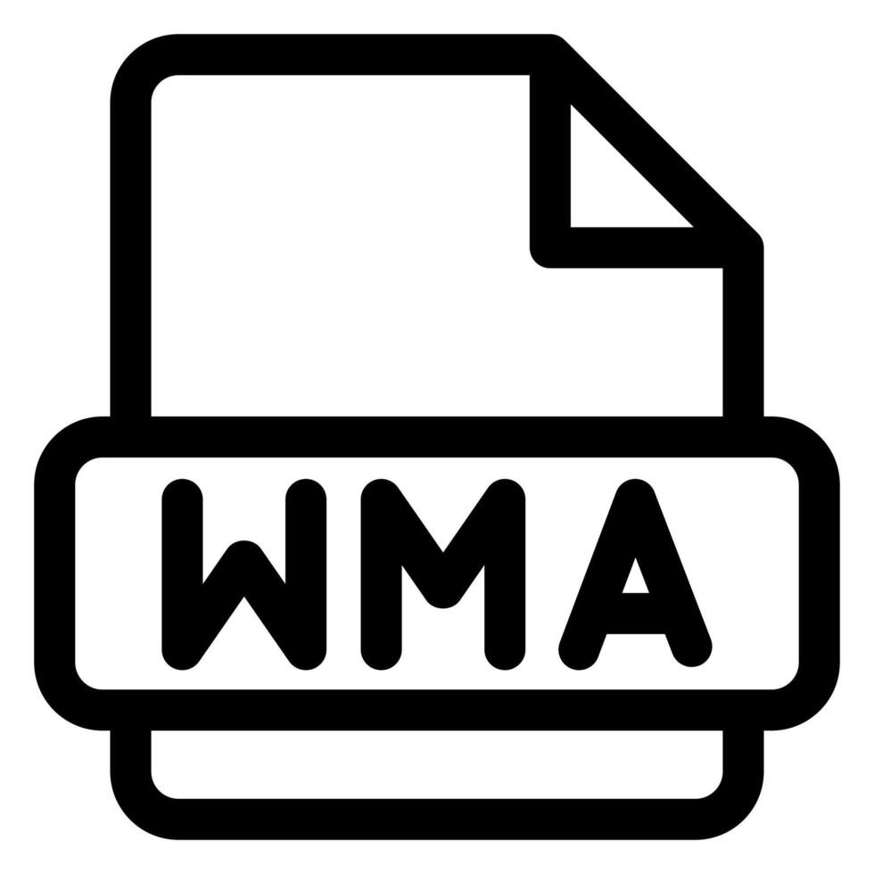 wma line icon illustration isolated on white background vector