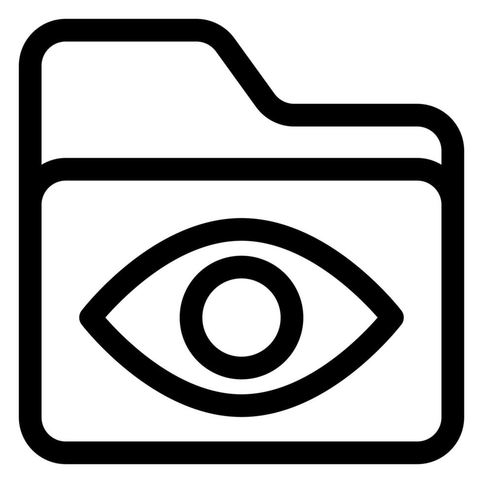 eye line icon illustration isolated on white background vector
