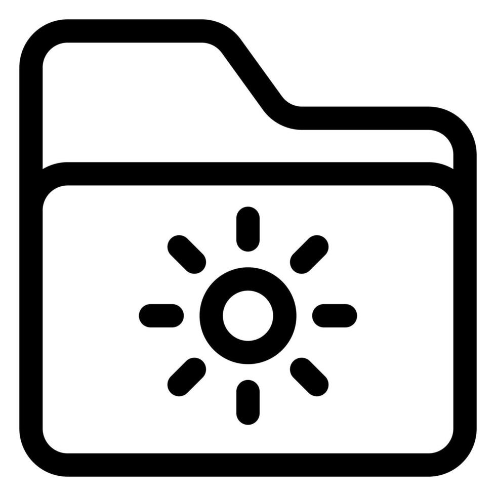 sun line icon illustration isolated on white background vector