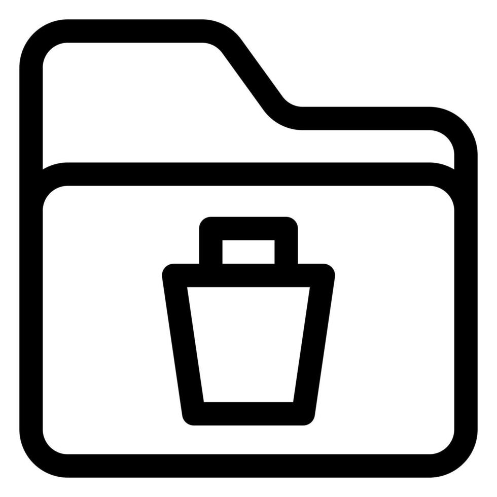 trash line icon illustration isolated on white background vector