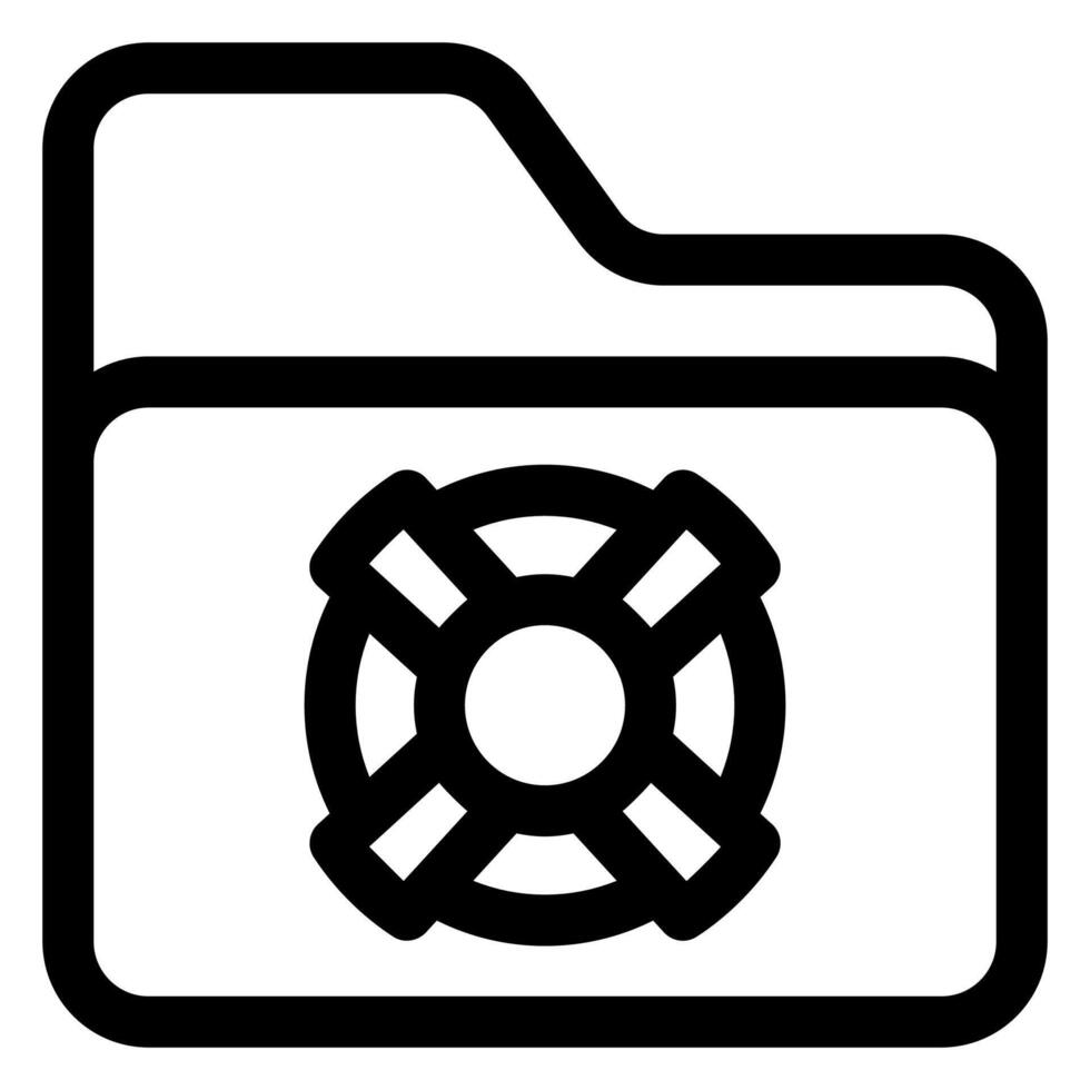 lifebuoy line icon illustration isolated on white background vector