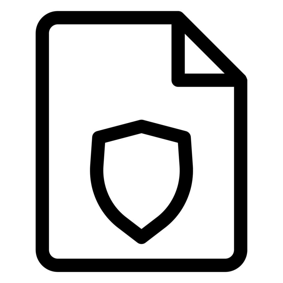 shield line icon illustration isolated on white background vector