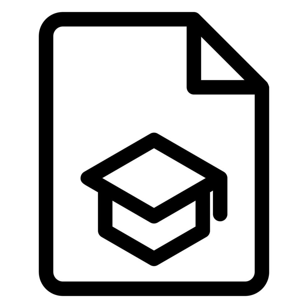 graduation line icon illustration isolated on white background vector