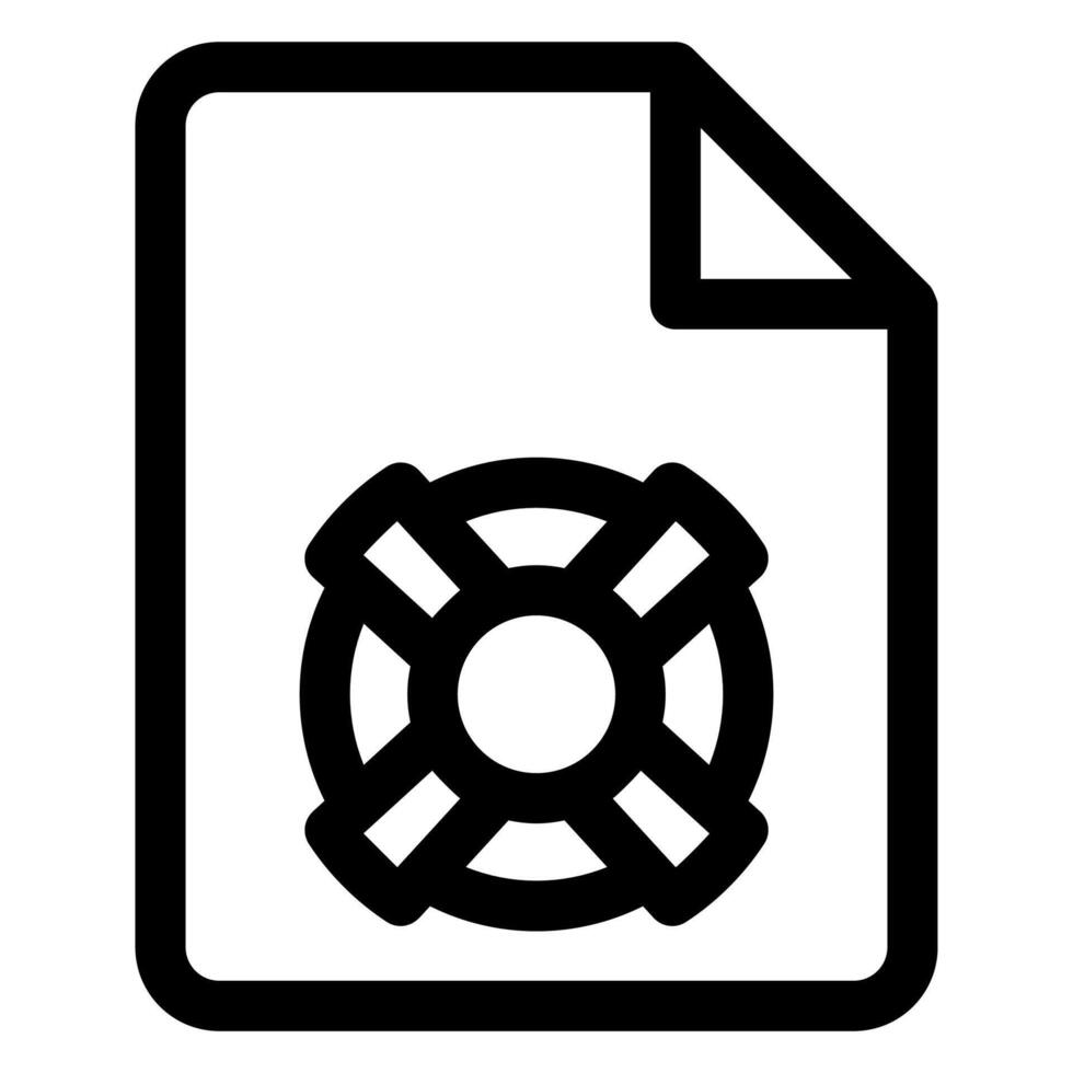 lifebuoy line icon illustration isolated on white background vector