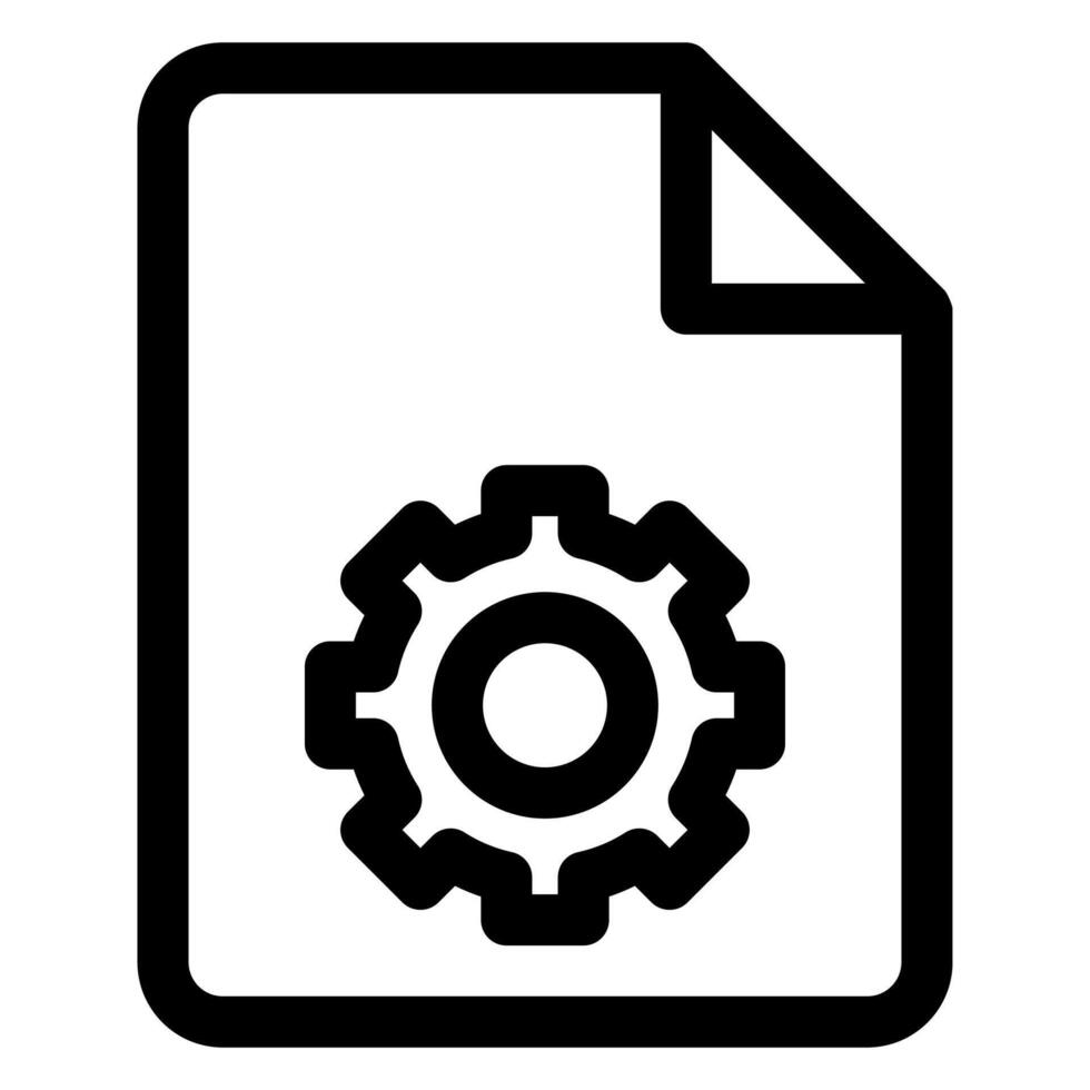 gear line icon illustration isolated on white background vector
