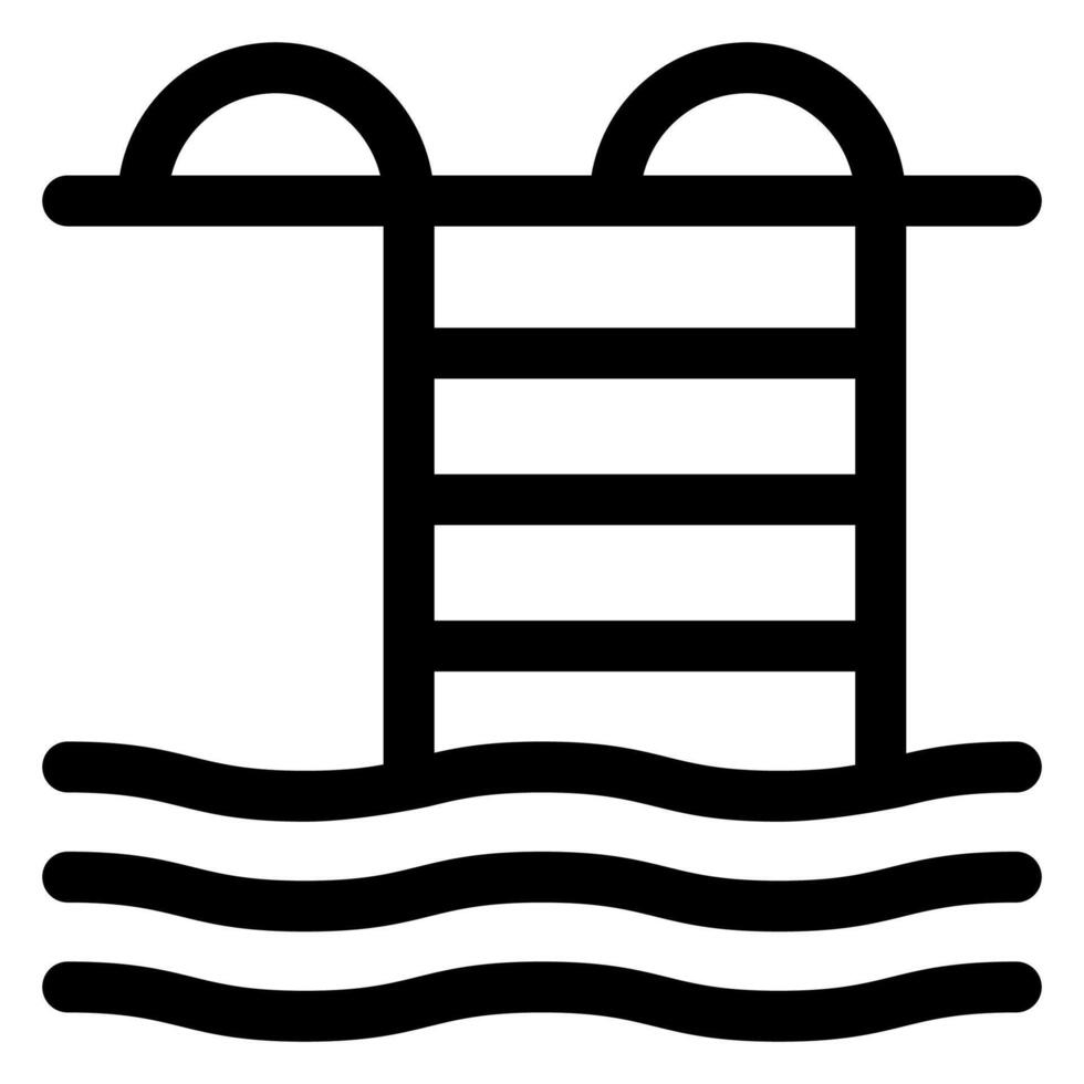 swimming pool line icon illustration isolated on white background vector