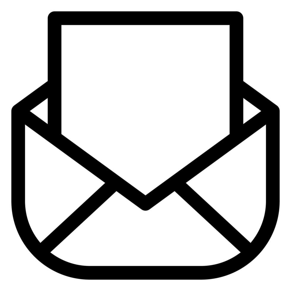 mail line icon illustration isolated on white background vector