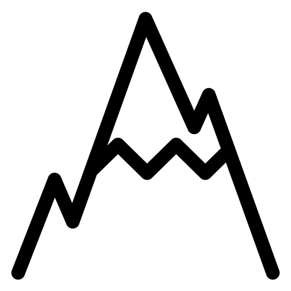 mountain line icon illustration isolated on white background vector