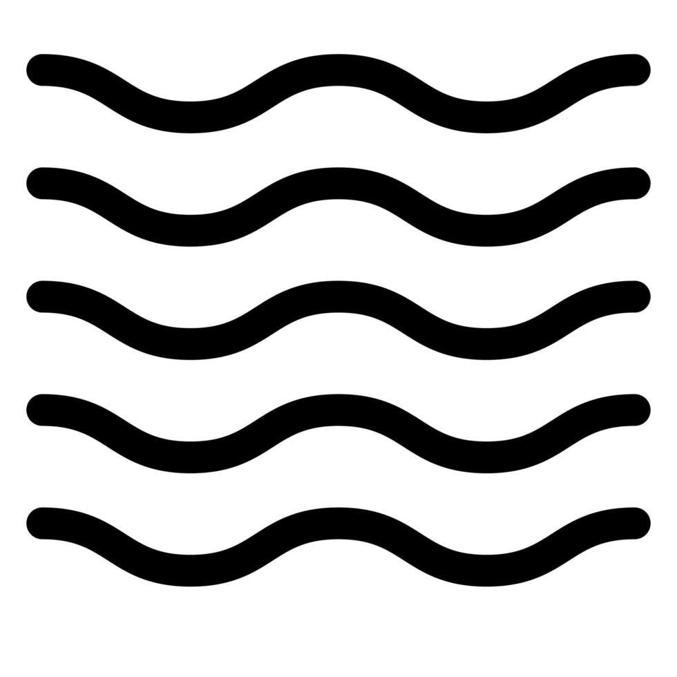 sea line icon illustration isolated on white background vector