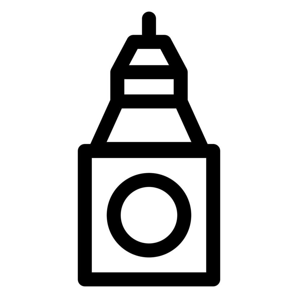 big ben line icon illustration isolated on white background vector