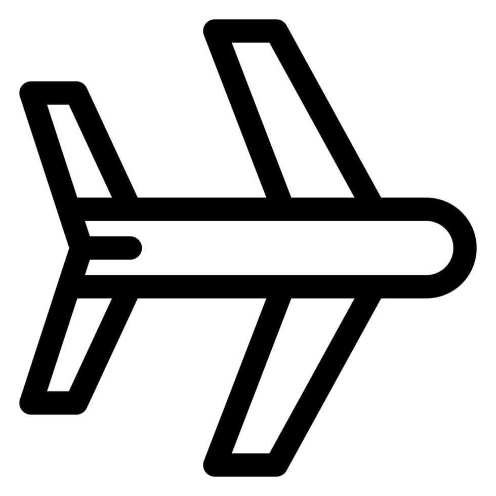 airplane line icon illustration isolated on white background vector