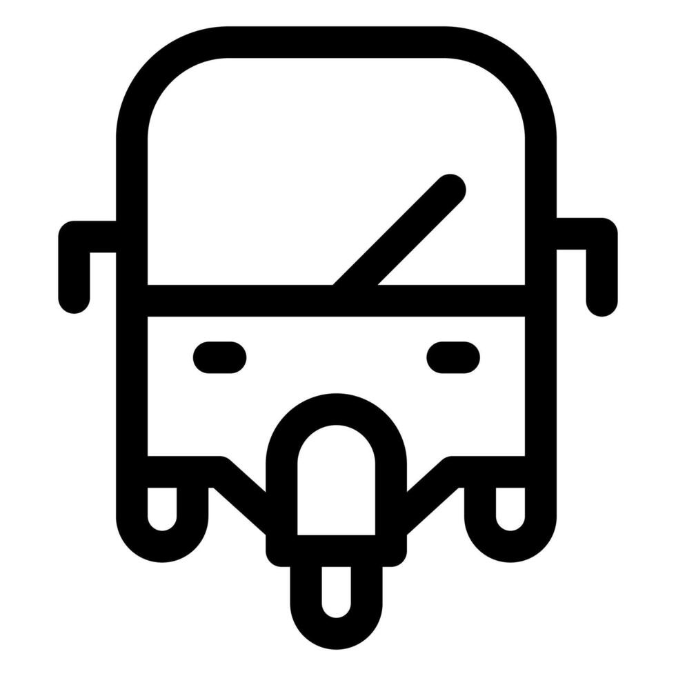 bajaj line icon illustration isolated on white background vector