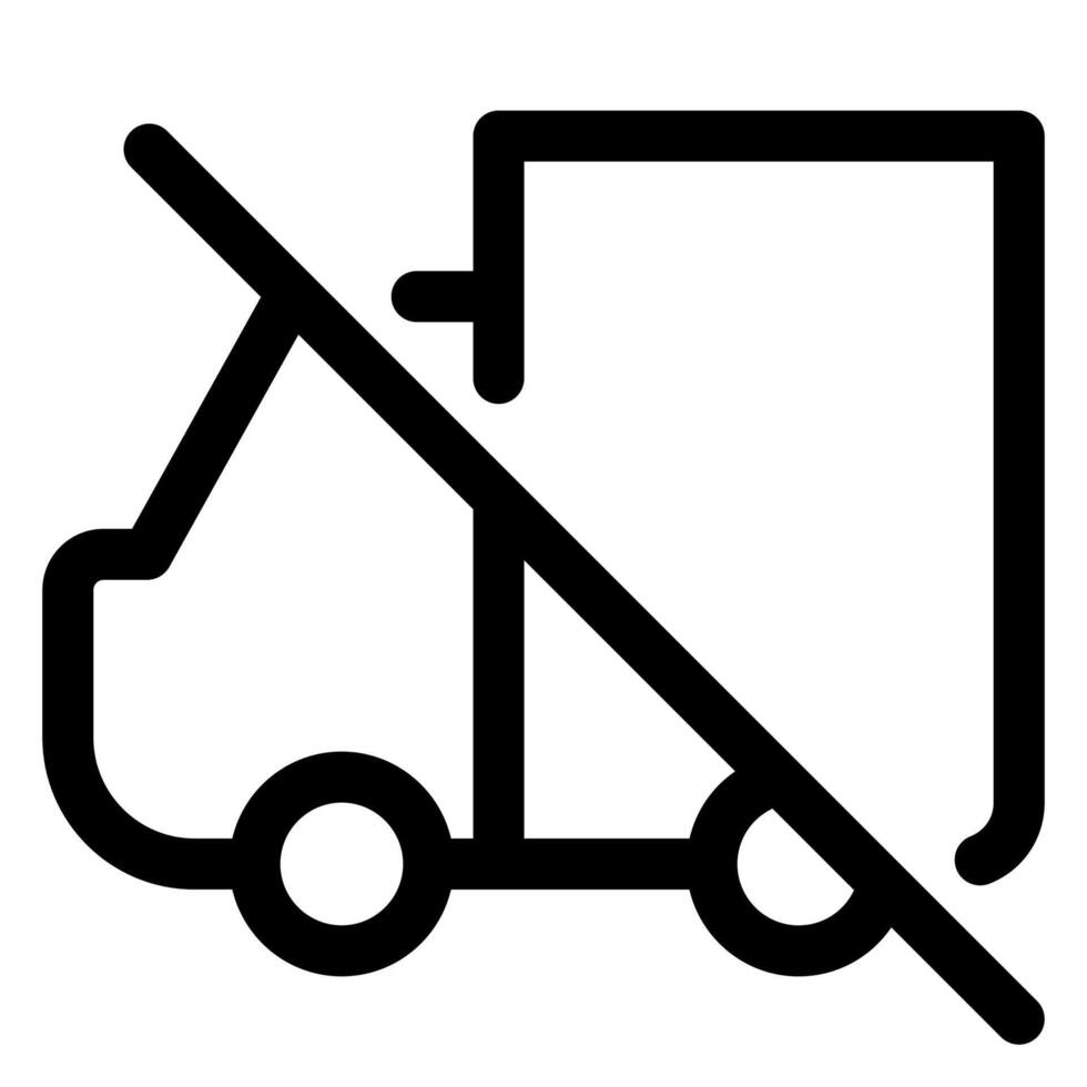 truck line icon illustration isolated on white background vector