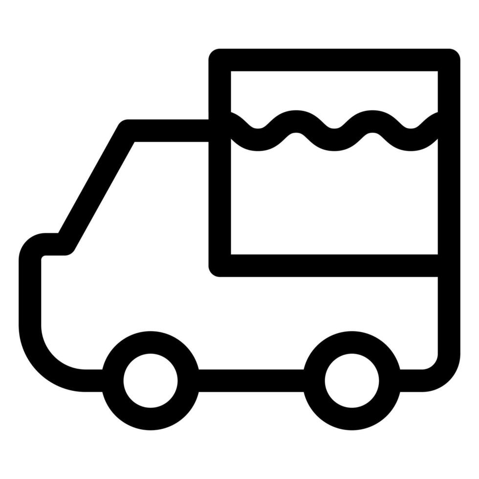 truck line icon illustration isolated on white background vector