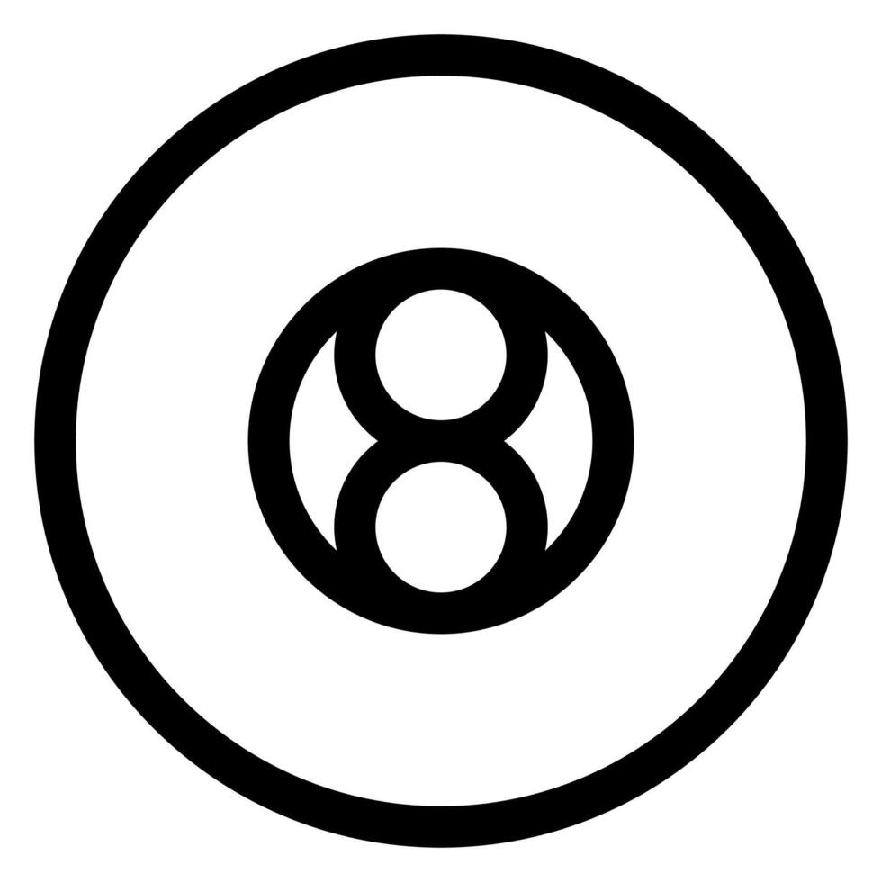 billiard line icon illustration isolated on white background vector